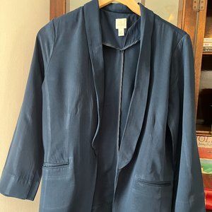 Women's Lauren Conrad Navy Blue Open Front Blazer Size 6